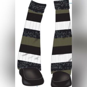 Green Strip Star Flare Legwarmer